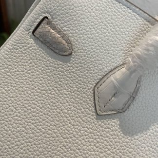 Replica Hermes Touch Birkin 25 Niloticus Crocodile & Calfskin Leather Bag