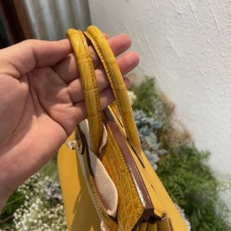 Replica Hermes Touch Birkin 25 Niloticus Crocodile & Calfskin Leather Bag