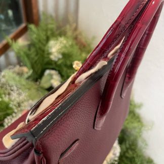 Replica Hermes Touch Birkin 25 Niloticus Crocodile & Calfskin Leather Bag