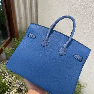 Replica Hermes Touch Birkin 25 Niloticus Crocodile & Calfskin Leather Bag