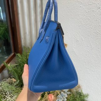 Replica Hermes Touch Birkin 25 Niloticus Crocodile & Calfskin Leather Bag