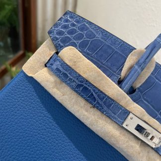 Replica Hermes Touch Birkin 25 Niloticus Crocodile & Calfskin Leather Bag