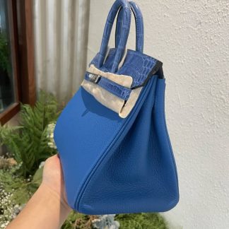 Replica Hermes Touch Birkin 25 Niloticus Crocodile & Calfskin Leather Bag