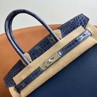 Replica Hermes Touch Birkin 25 Niloticus Crocodile & Calfskin Leather Bag