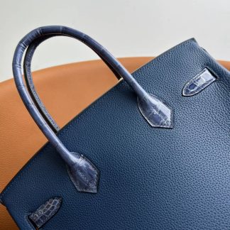 Replica Hermes Touch Birkin 25 Niloticus Crocodile & Calfskin Leather Bag