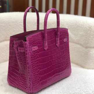 Replica Hermes Birkin 25 Niloticus Crocodile Leather Bag