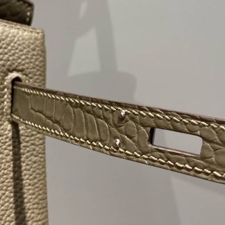 Replica Hermes Touch Birkin 25 Niloticus Crocodile & Calfskin Leather Bag