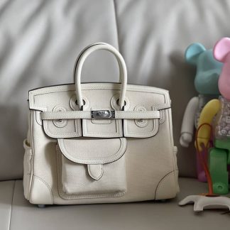 Replica Hermes Birkin Cargo 25 Canvas Swift Leather Bag