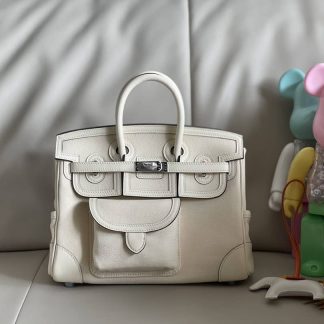 Replica Hermes Birkin Cargo 25 Canvas Swift Leather Bag