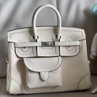 Replica Hermes Birkin Cargo 25 Canvas Swift Leather Bag