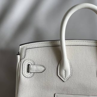 Replica Hermes Birkin Cargo 25 Canvas Swift Leather Bag
