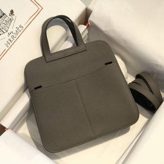 Replica Hermes Halzan 31 Clemence Leather Bag