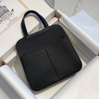 Replica Hermes Halzan Mini 22 Clemence Leather Bag