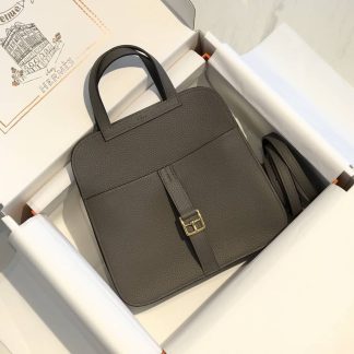 Replica Hermes Halzan Mini 22 Clemence Leather Bag