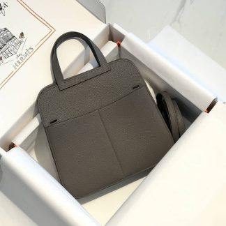 Replica Hermes Halzan Mini 22 Clemence Leather Bag