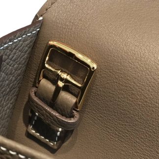 Replica Hermes Halzan Mini 22 Clemence Leather Bag