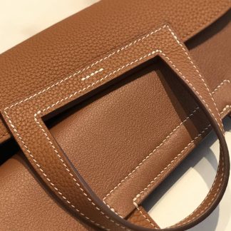 Replica Hermes Halzan Mini 22 Clemence Leather Bag