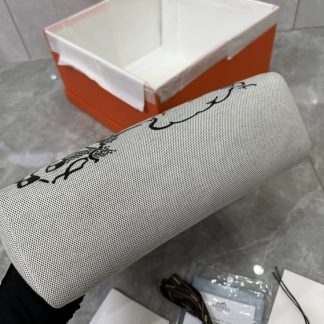 Replica Hermes Herbag Zip 31 Black Hunter Leather Canvas Bag