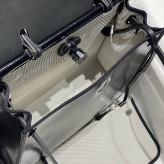 Replica Hermes Herbag Zip 31 Hunter Leather Canvas Bag