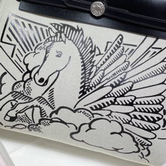 Replica Hermes Herbag Zip 31 Hunter Leather Canvas Bag