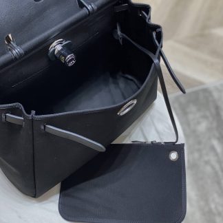 Replica Hermes Herbag Zip 31 Hunter Leather Canvas Bag