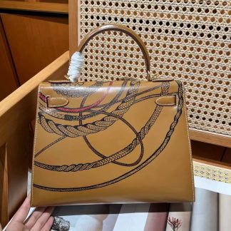 Replica Hermes Kelly 28 Custom Painted Vintage Bag