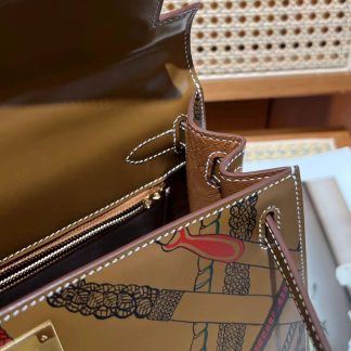 Replica Hermes Kelly 28 Custom Painted Vintage Bag
