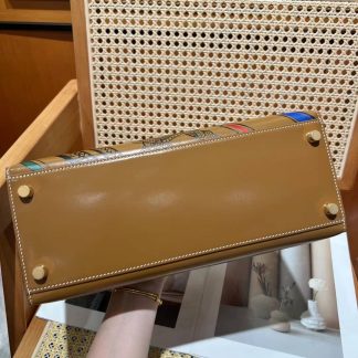 Replica Hermes Kelly 28 Custom Painted Vintage Bag