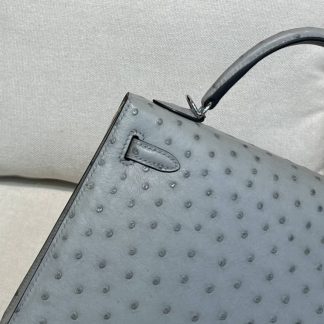 Replica Hermes Kelly 25 Ostrich Leather Bag
