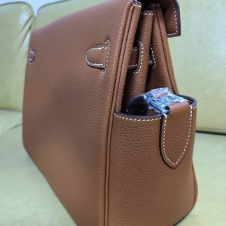 Replica Hermes Kelly Clemence Leather Messenger Bag