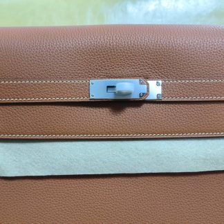 Replica Hermes Kelly Clemence Leather Messenger Bag