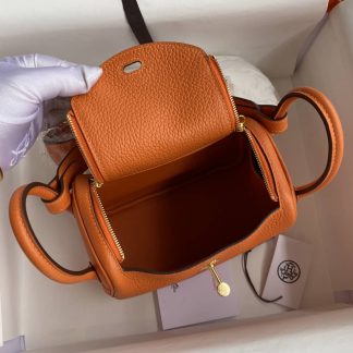 Replica Hermes Mini Lindy Clemence Leather Bag