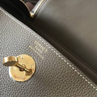 Hermes Lindy 30 Clemence Leather Bag
