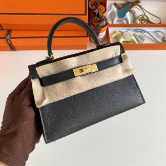 Replica Hermes Mini Kelly Chevre Mysore Leather Bag