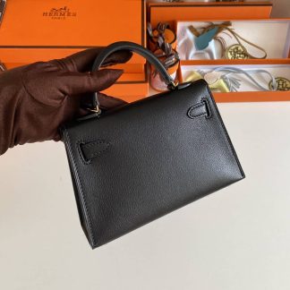Replica Hermes Mini Kelly Chevre Mysore Leather Bag