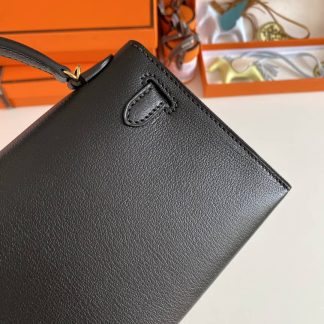 Replica Hermes Mini Kelly Chevre Mysore Leather Bag